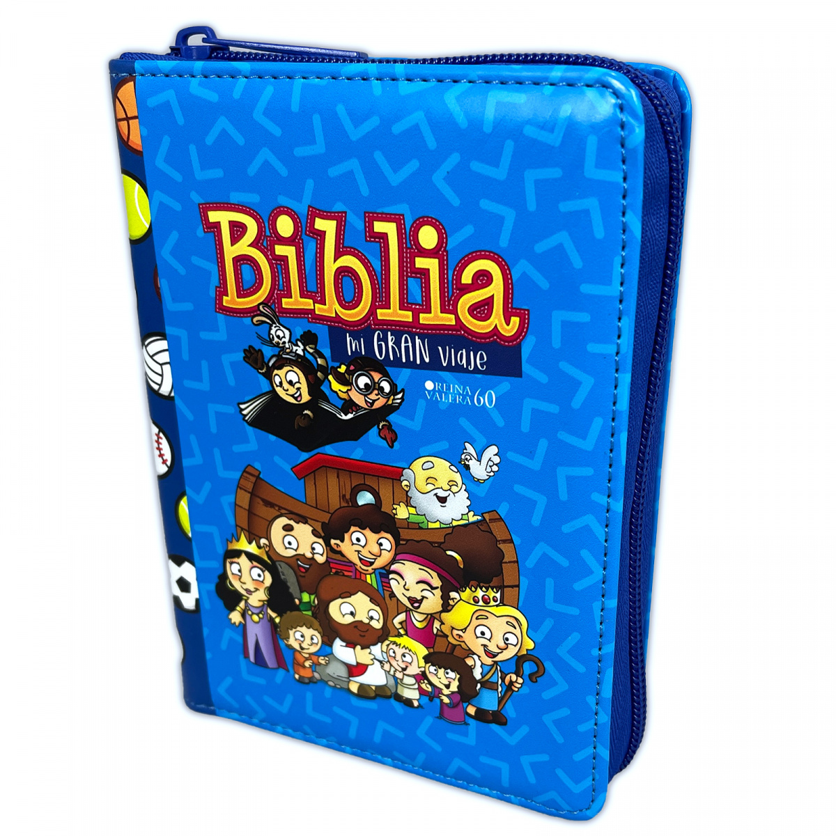 Biblia RVR1960 Mi Gran Viaje Compacta Imitación Vinilo Azul con Cierre