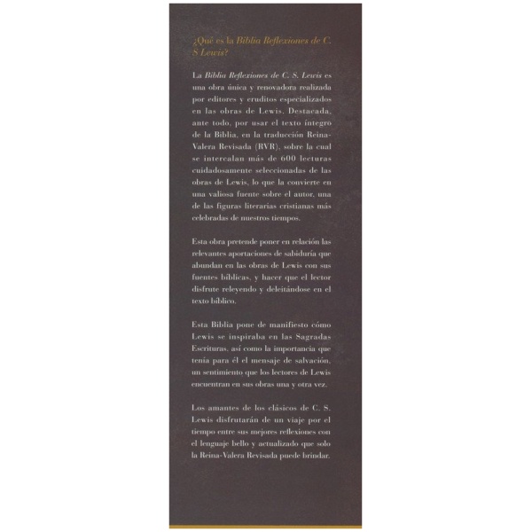 Biblia Rvr1960 Reflexiones C. S. Lewis Tapa Dura Dos Colores - Image 2