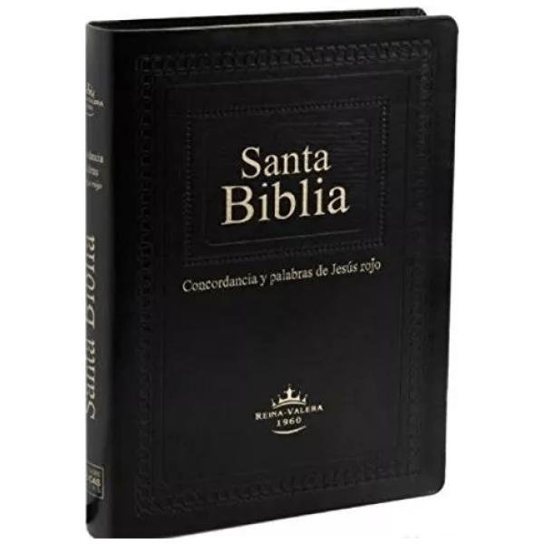 Biblia Grande Letra Gigante Rvr1960 Imitación Negro Lujo