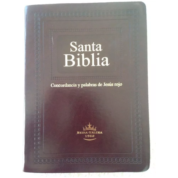 Biblia RVR60 relieve lujo color cafe RVR086clGIPJR