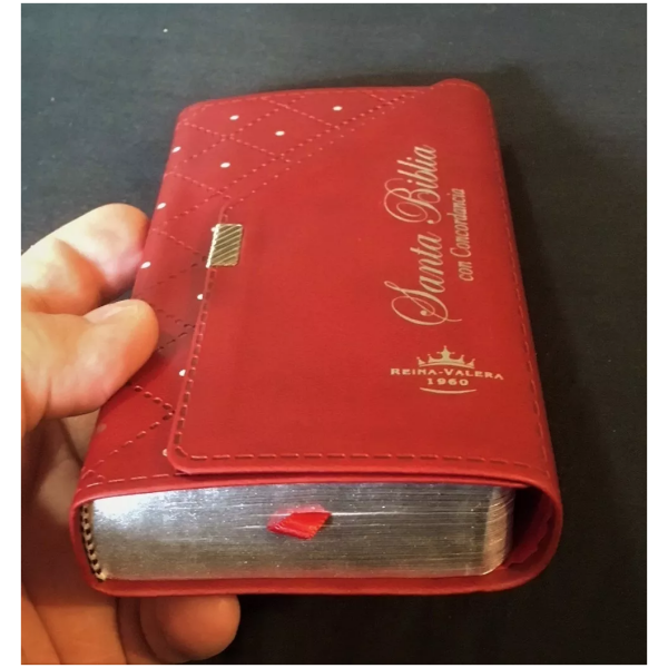 Biblia Rvr1960 Agenda Roja Con Broche - Image 2