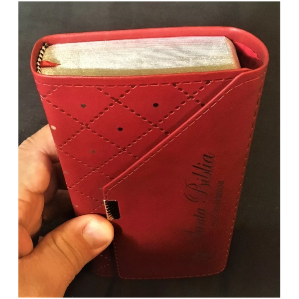 Biblia Rvr1960 Agenda Roja Con Broche - Image 3