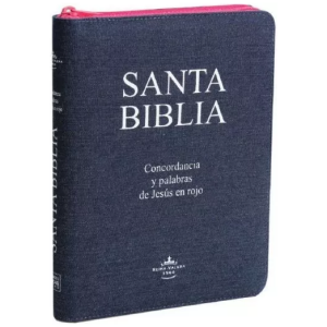 Biblia Rvr60 Blue Jean Letra Grande Cierre Manual Rosado Ind