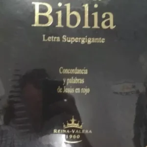 Biblia Letra Supergigante, Rvr1960, Color Negro, Con Índice