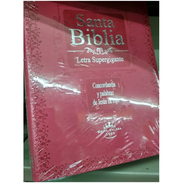 Biblia Letra Supergigante Rvr1960 Rosa Con Índice - Image 3