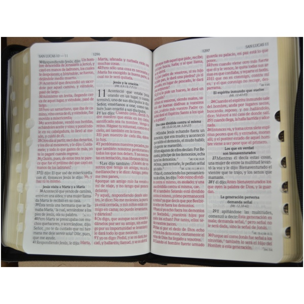 Biblia RV1960 manual negro canto dorado cierre índice - Image 5