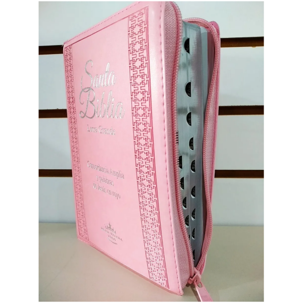 Biblia RVR60 L Grande Cierre im Piel Rosa RVR056CLGPJRZTI - Image 2