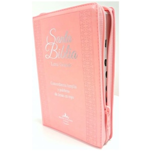 Biblia RVR60 L Grande Cierre im Piel Rosa RVR056CLGPJRZTI