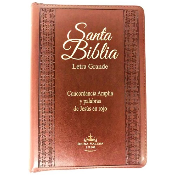 Biblia RVR60 L Grande Cierre im Piel Marrón RVR056CLGPJRZTI