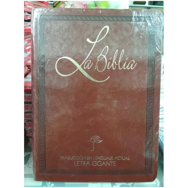 Biblia Grande, Letra Gigante Tla, Imitación Piel Marrón