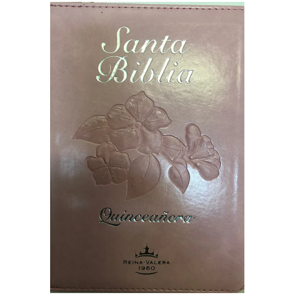 Biblia RVR60 Quinceañera imit. piel rosa cierre índice fuent - Image 2