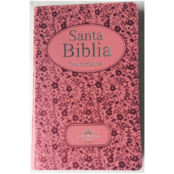 Biblia RVR60 Rosa Floral Imit Piel índice RVR067ecTI - Image 2