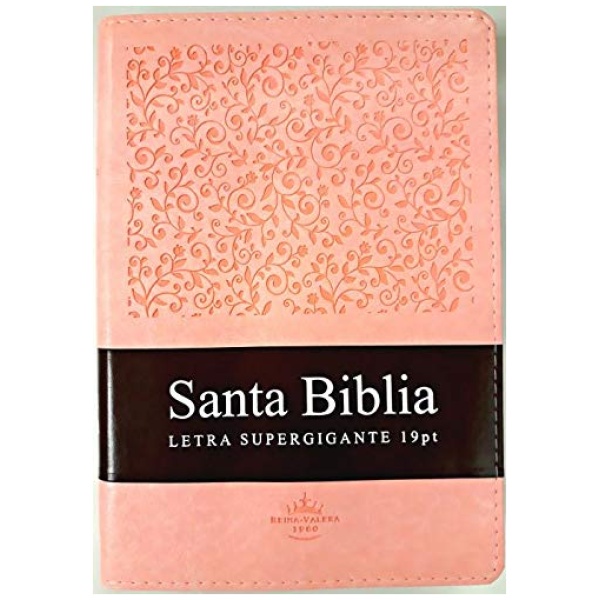 Biblia Letra Súper Gigante Rvr 1960, Piel Rosa Con Indice