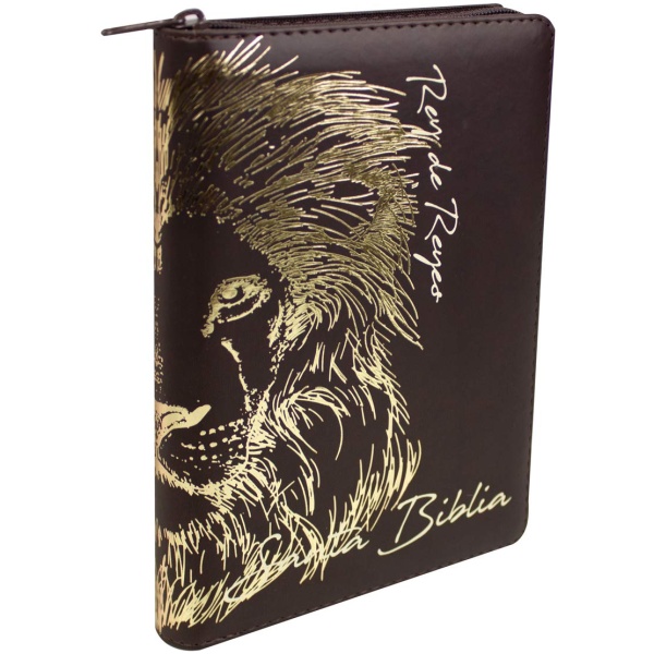 Biblia RVR1960 León Manual Café Letra Grande Cierre RVR066cLGPJRTIZ