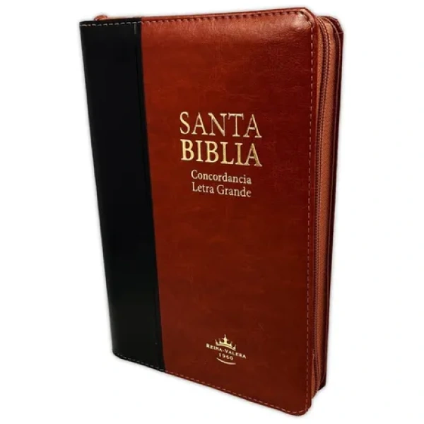 Biblia RVR1960 mediana negro y marron cierre índice RVR066cLGPJRTIZ - Image 3