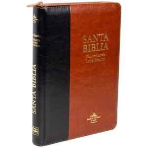 Biblia RVR1960 mediana negro y marron cierre índice RVR066cLGPJRTIZ