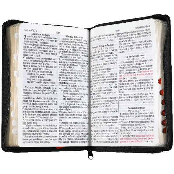 Biblia RVR1960 mediana imit piel negro cierre índice RVR066cLGPJRTIZ - Image 2