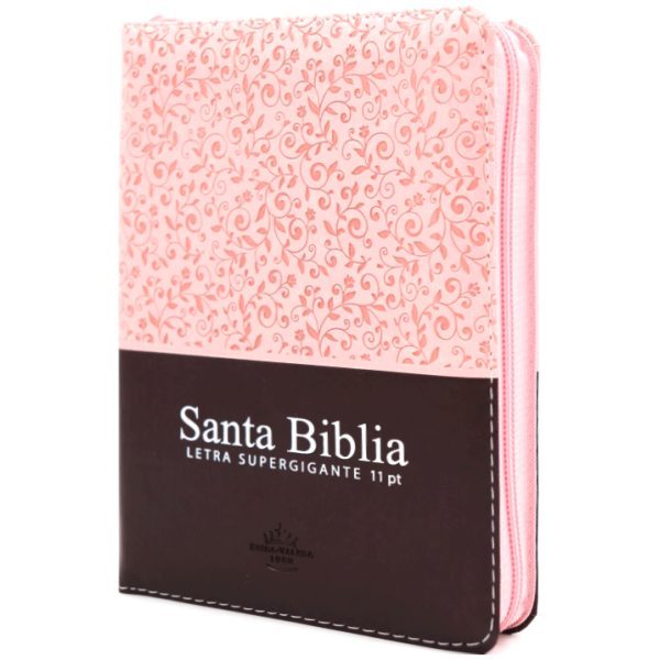 Biblia RVR 1960 Letra 11 pt Rosa Canto Floreado RVR046cLSGiPJRTI - Image 2