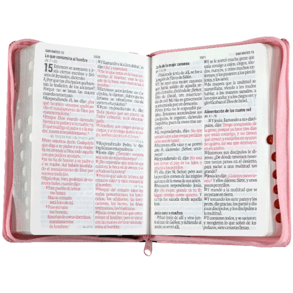 Biblia RVR1960 mediana rosa y marron cierre índice RVR066cLSGiPJRZTI - Image 2