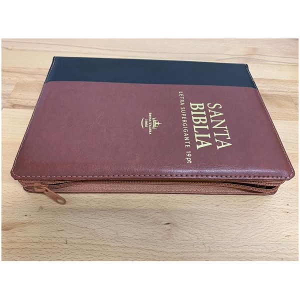 Biblia RVR1960 letra super gigante marron negro/marron cierre19P RVR086cLSGiPJRZTI - Image 3