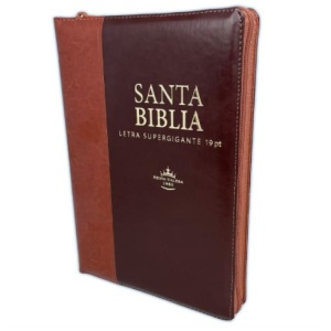 Biblia RVR1960 letra super gigante marrón/marrón cierre 19pt RVR086cLSGiPJRZTI
