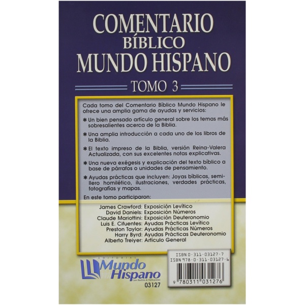 Comentario Bíblico Mundo Hispano: Tomo 3 Levítico, Números y Deuteronomio - Image 2