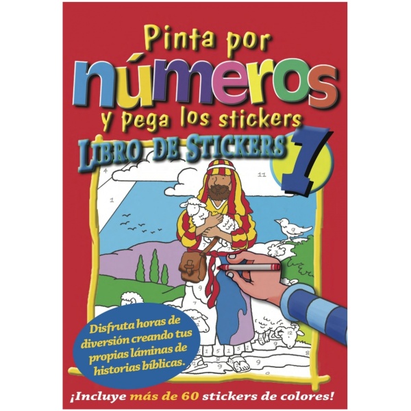 Pinta por números Y pega los stickers 1