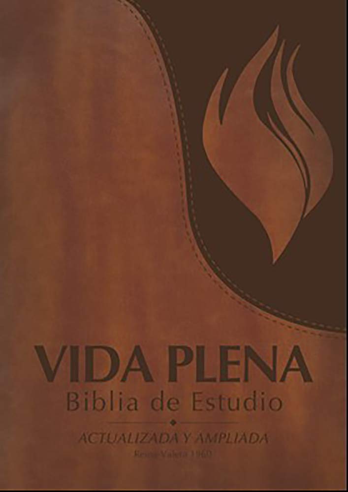 Biblia RVR60 Vida plena ampliada imit piel café índice