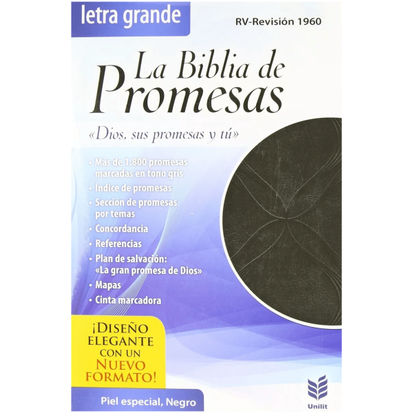 Biblia De Promesas Rvr1960, Con Indice, Piel Negro