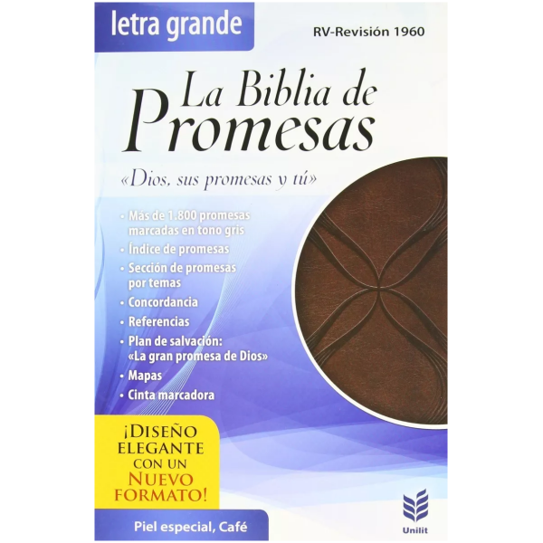 Biblia De Promesas, Letra Grande, Rvr1960, Con Indice