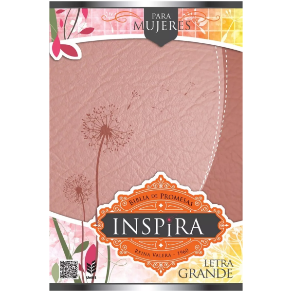 Biblia De Promesas Inspira, Con Indice, Piel Especial Rosa