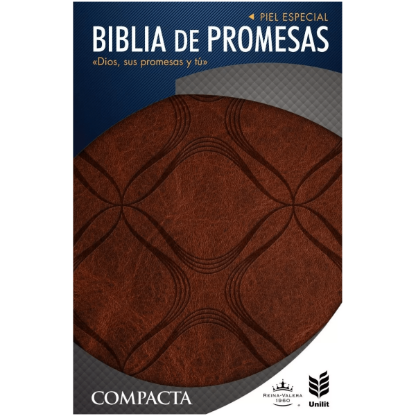 Rvr 1960 La Biblia De Promesas, Compacta, Piel Tratada, Café
