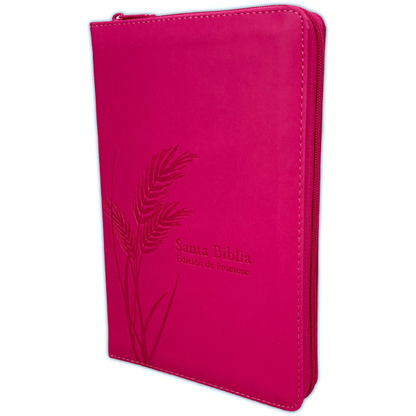 Biblia RVR1960 de Promesas Manual Fucsia índice cierre 12pt