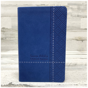 Biblia de Promesas RVR1960 Tamaño Manual Letra Grande Azul