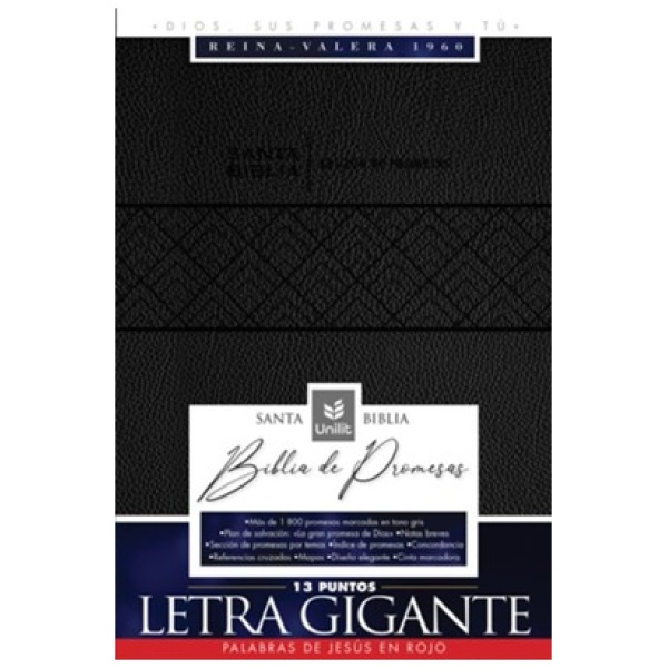 Biblia RVR1960 de Promesas Lt Gigante Negra cierre - Image 2