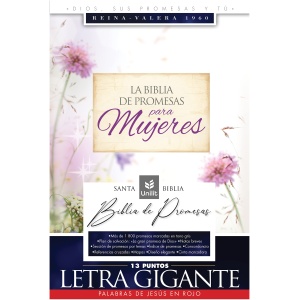 Biblia RVR1960 de Promesas lt gigante floral imit piel