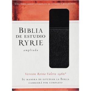 Biblia de Estudio Ryrie Ampliada: Duotono Negro Con Índice