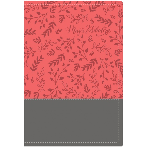 Biblia devocional Mujer Verdadera RVR60 Duo-tono Coral