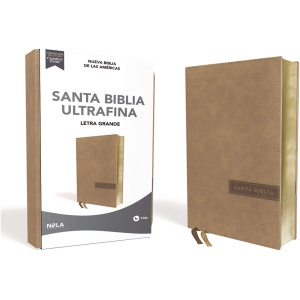 Biblia NBLA Ultrafina Letra Grande, Tamaño Manual, Leathersoft, Beige, Edición Letra Roja