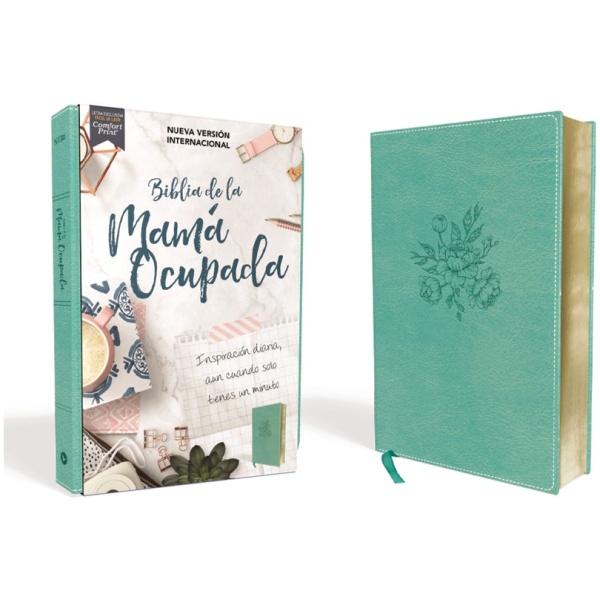 NVI Biblia de la Mamá Ocupada Leathersoft Turquesa