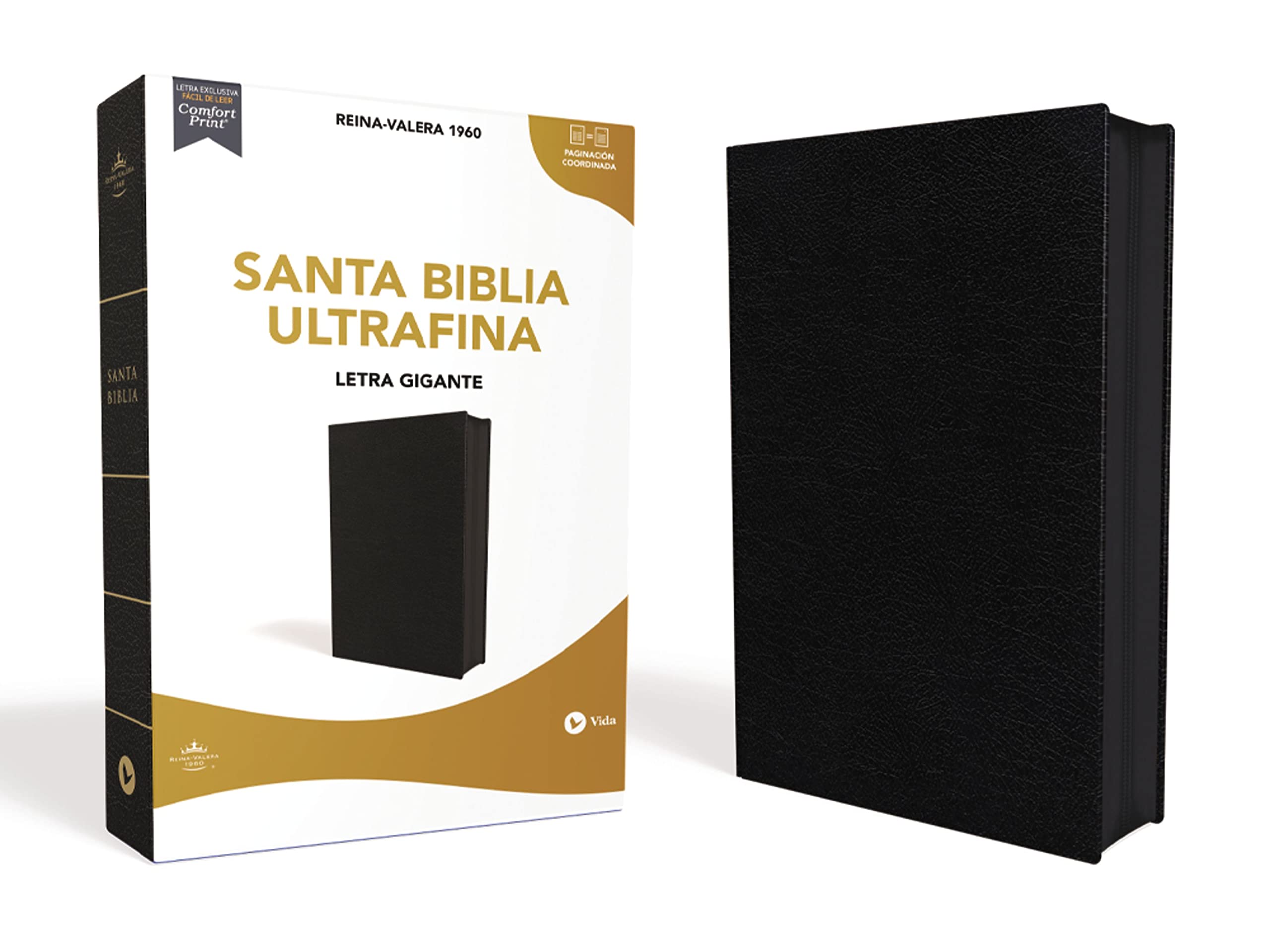 RVR 1960 Santa Biblia Ultrafina Letra Gigante Negro Cierre