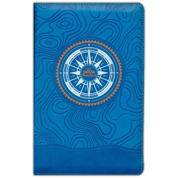 Biblia NBLA Aventura Leathersoft Azul Interior Color Cierre