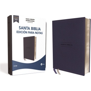 Biblia NVI 2022 Para Notas Leathersoft Azul Marino