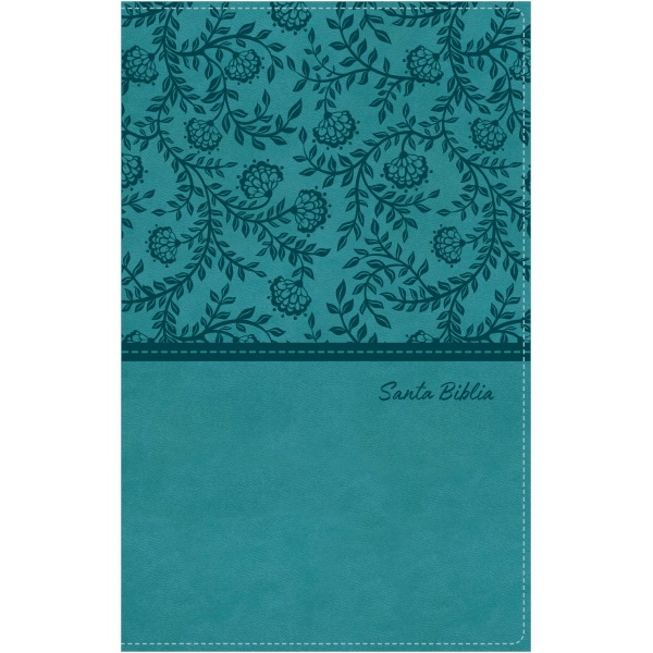Biblia RVR60 Tierra Santa Ultrafina Letra Grande, Leathersoft Turquesa Con Cierre - Image 2