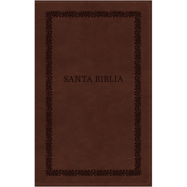Biblia RVR1960 Tierra Santa Ultrafina Letra Grande Leathersoft Café Con Cierre