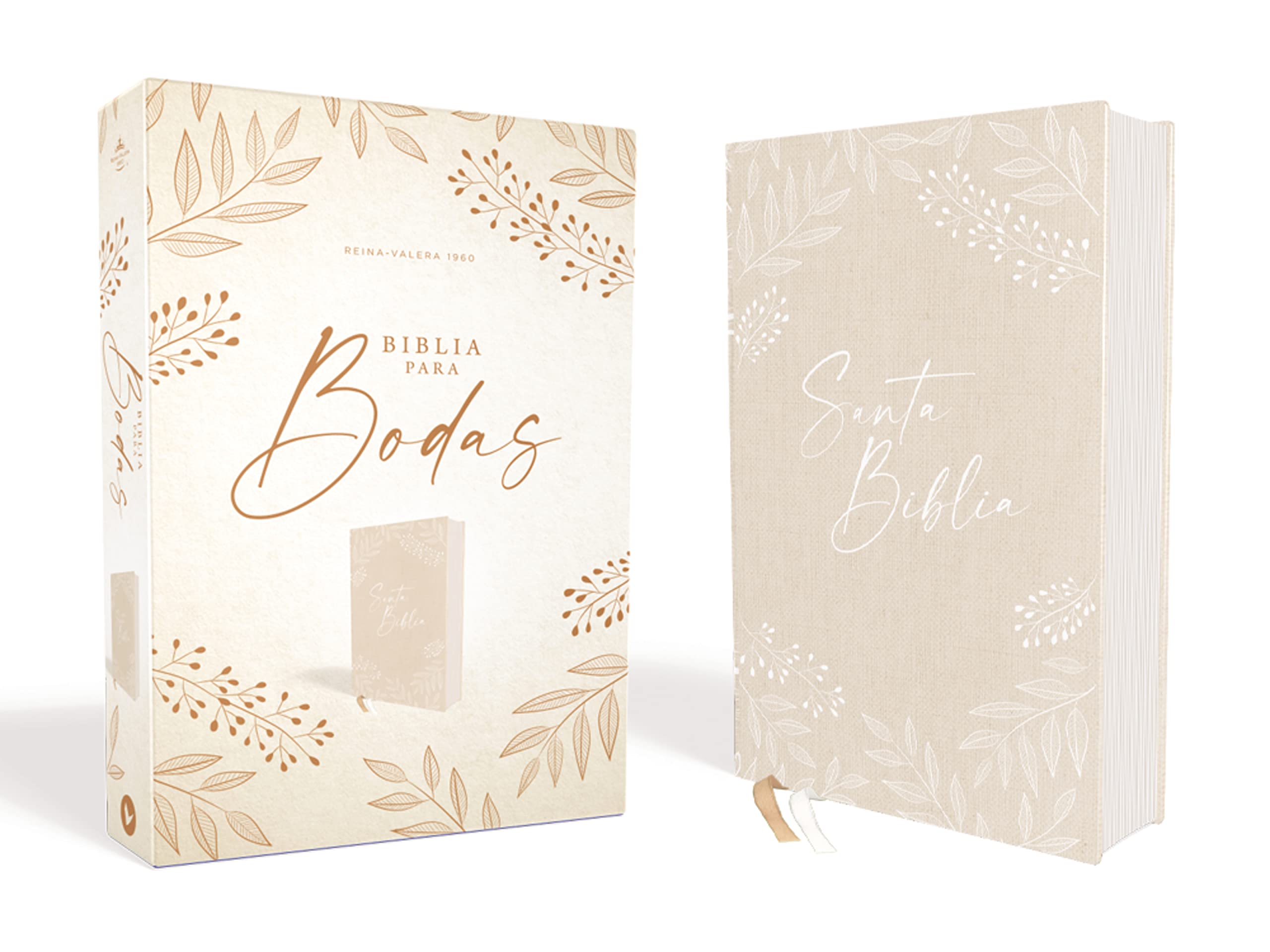 Biblia RVR1960 Bodas Tapa Dura Tela Caja De Regalo