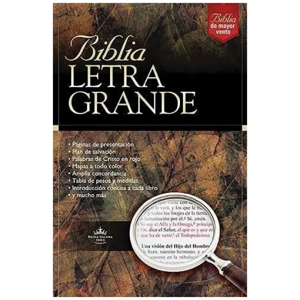Biblia Letra Grande Rvr1960, Imitación Piel, Color Negro