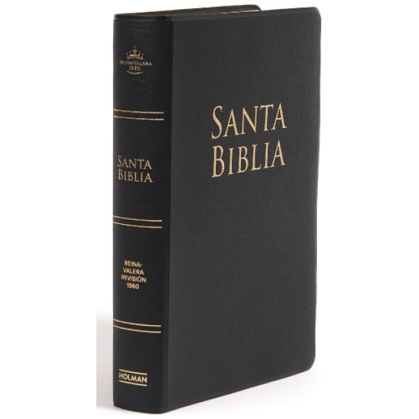 Biblia RVR1960 Letra Grande Vinilo Negro Manual 12pt