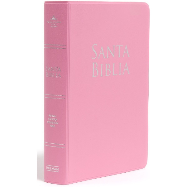 RVR1960 Biblia Letra Grande Tamaño Manual vinil rosa