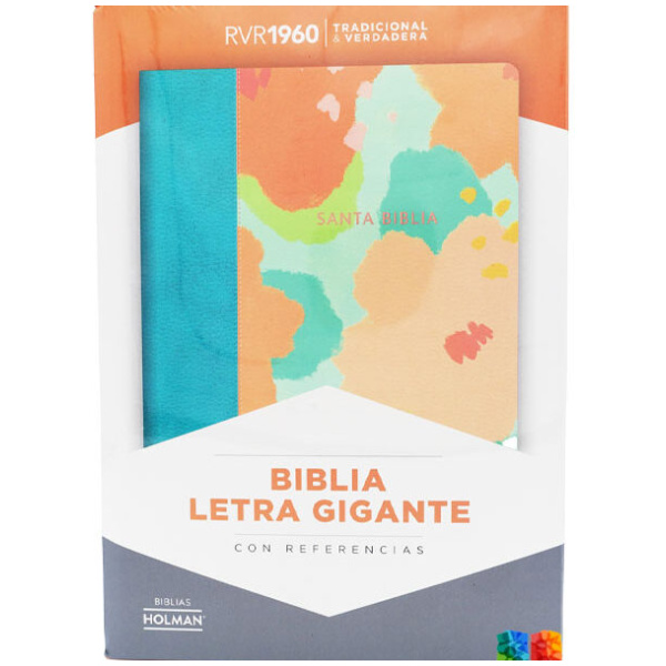 Biblia RVR1960 Letra Gigante Floral Símil Piel 14pt - Image 2